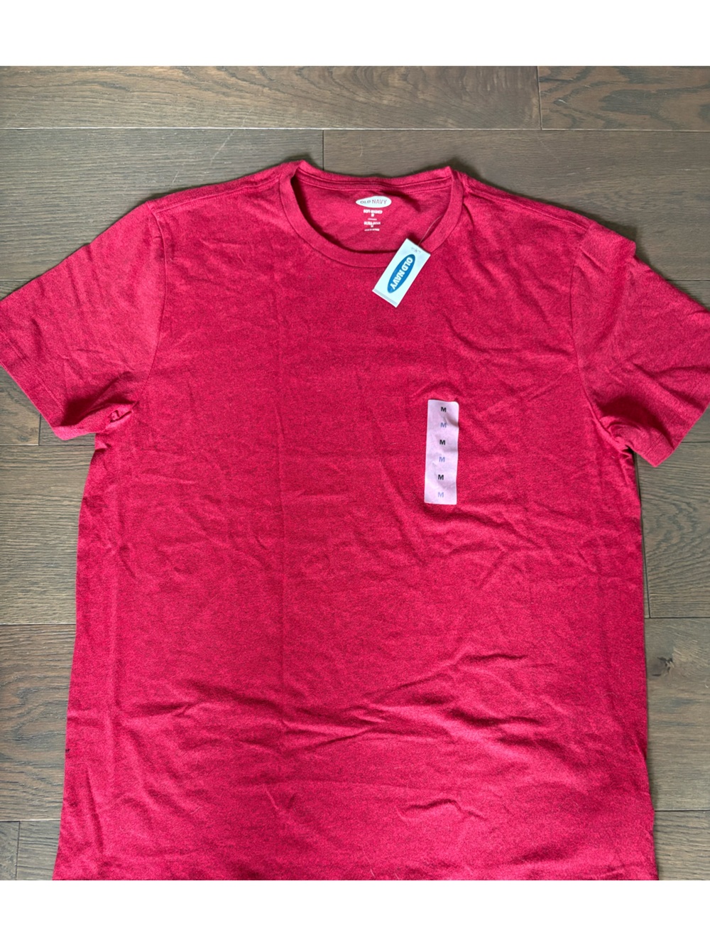 Old Navy Men's Red Crew Neck Short Sleeve Tee